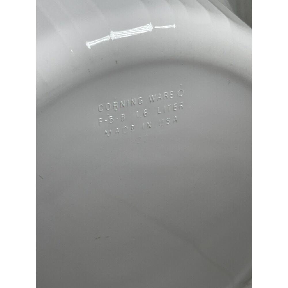 Corning Ware F-5-B French White Round Baking Casserole Dish Bowl 1.6L No Lid 8" - Picture 3 of 5